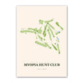 Myopia Hunt Club golf course map print poster, Massachusetts USA golf wall art