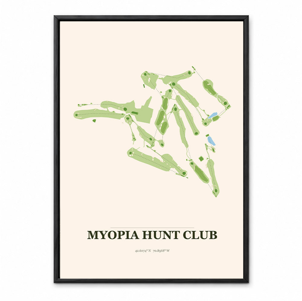 Myopia Hunt Club course map in Massachusetts USA