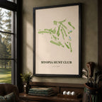 Myopia Hunt Club Golf Course Map Print Poster | Massachusetts USA Golf Wall Art