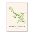 Bayonne golf course map print poster, New Jersey USA golf wall art