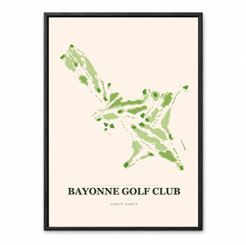 Bayonne course map in New Jersey USA