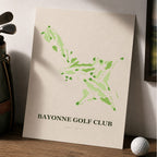 Bayonne Golf Course Map Print Poster | New Jersey USA Golf Wall Art