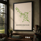 Bayonne Golf Course Map Print Poster | New Jersey USA Golf Wall Art