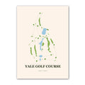 Yale golf course map print poster, Connecticut USA golf wall art