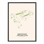 Brentwood Country Club course map in California USA