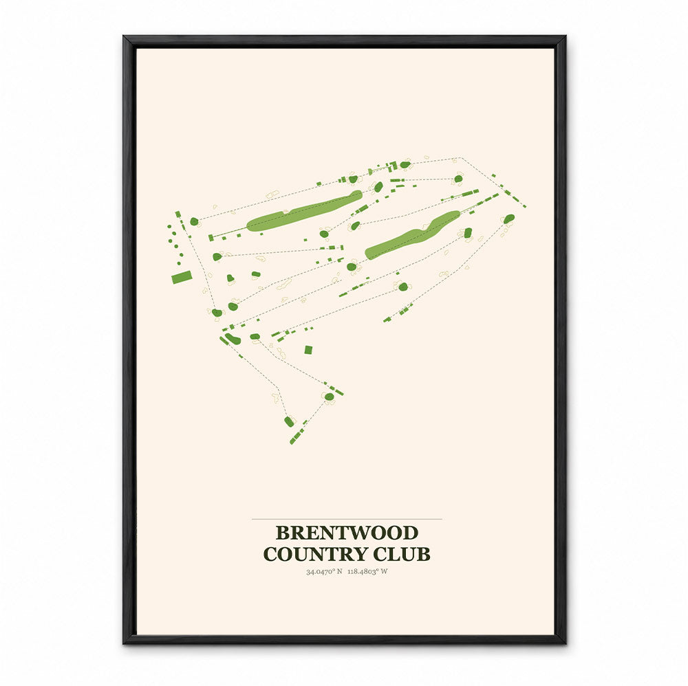 Brentwood Country Club course map in California USA
