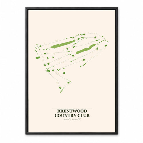Brentwood Country Club course map in California USA