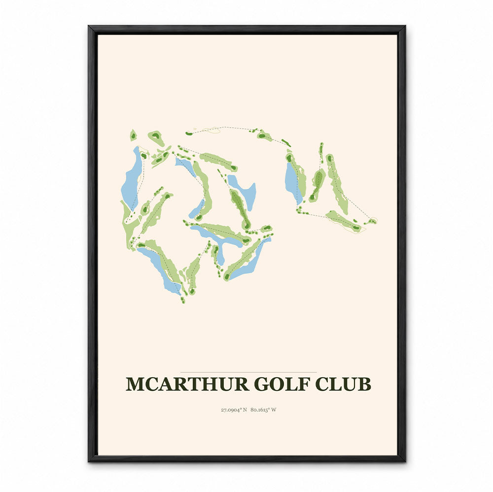 McArthur course map in Indiana USA
