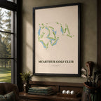 McArthur Golf Course Map Print Poster | Indiana USA Golf Wall Art