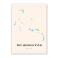 The Madison Club golf course map print poster, California USA golf wall art