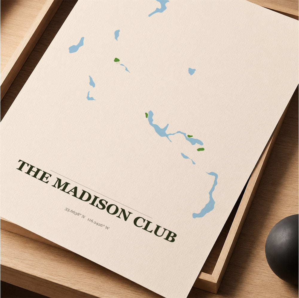 The Madison Club Golf Course Map Print Poster | California USA Golf Wall Art