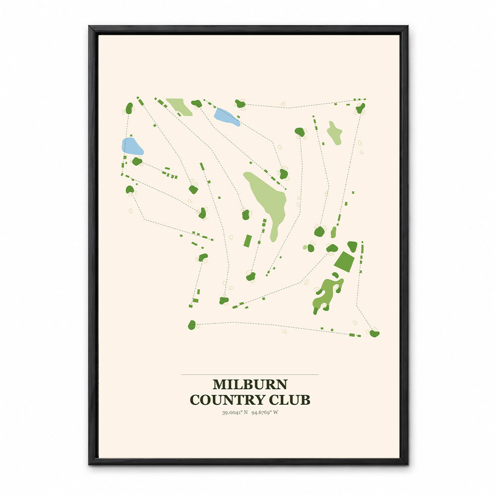 Milburn Country Club course map in Kansas USA