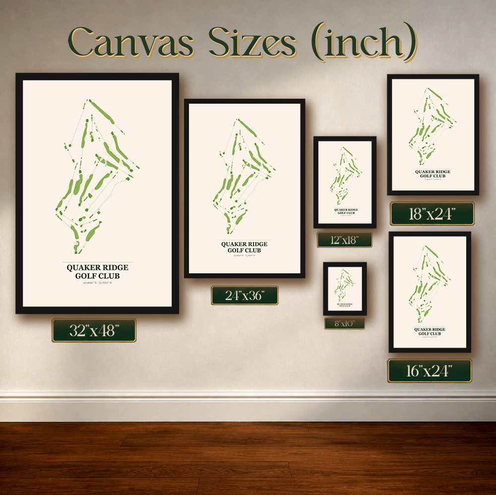 Quaker Ridge Golf Course Map Print Poster | New York USA Golf Wall Art