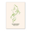 Quaker Ridge golf course map print poster, New York USA golf wall art