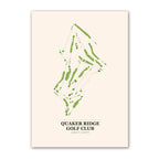 Quaker Ridge golf course map print poster, New York USA golf wall art
