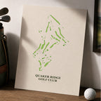 Quaker Ridge Golf Course Map Print Poster | New York USA Golf Wall Art