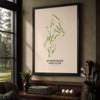 Quaker Ridge Golf Course Map Print Poster | New York USA Golf Wall Art
