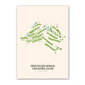 Mountain Ridge Country Club golf course map print poster, New Jersey USA golf wall art