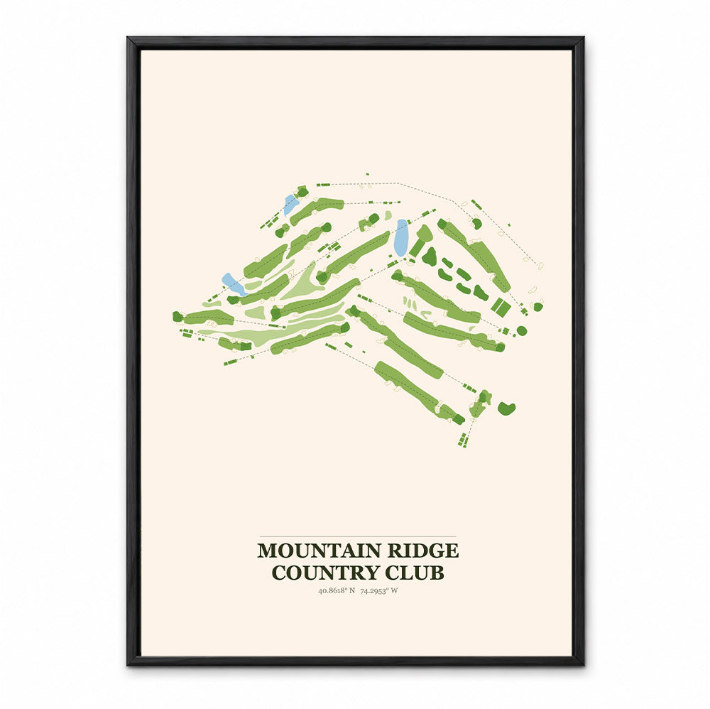 Mountain Ridge Country Club course map in New Jersey USA