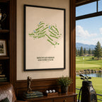 Mountain Ridge Country Club Golf Course Map Print Poster | New Jersey USA Golf Wall Art