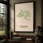 Mountain Ridge Country Club Golf Course Map Print Poster | New Jersey USA Golf Wall Art
