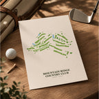 Mountain Ridge Country Club Golf Course Map Print Poster | New Jersey USA Golf Wall Art