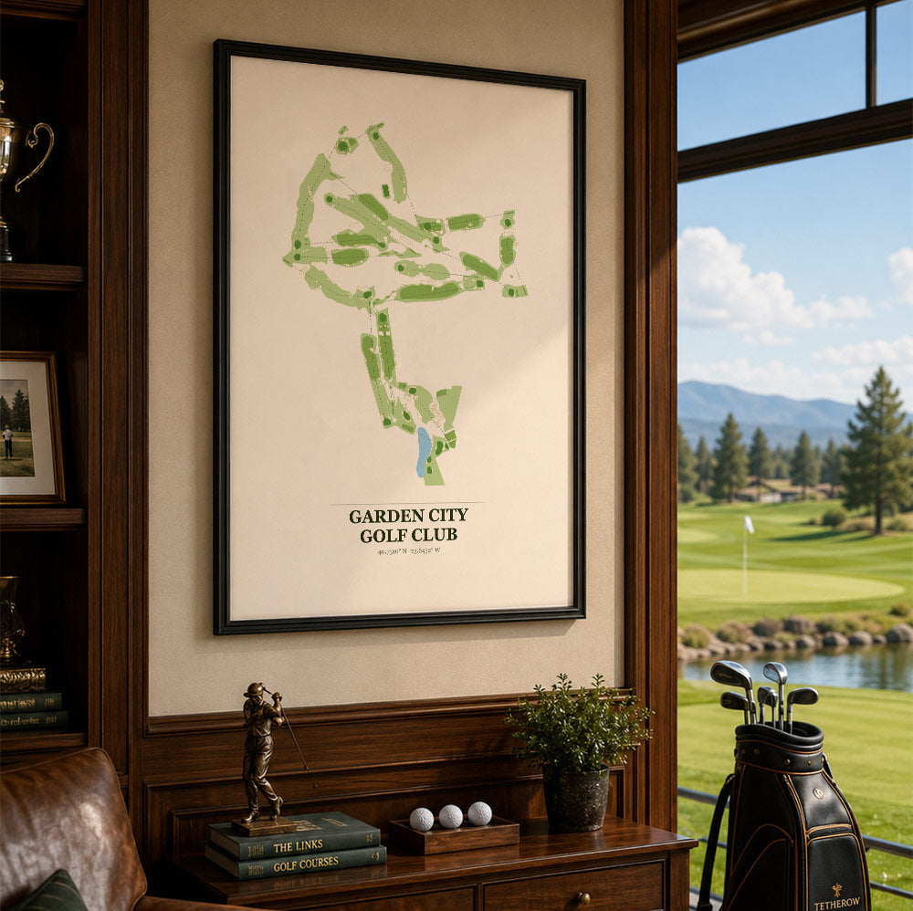 Garden City Golf Course Map Print Poster | Ontario Canada Golf Wall Art