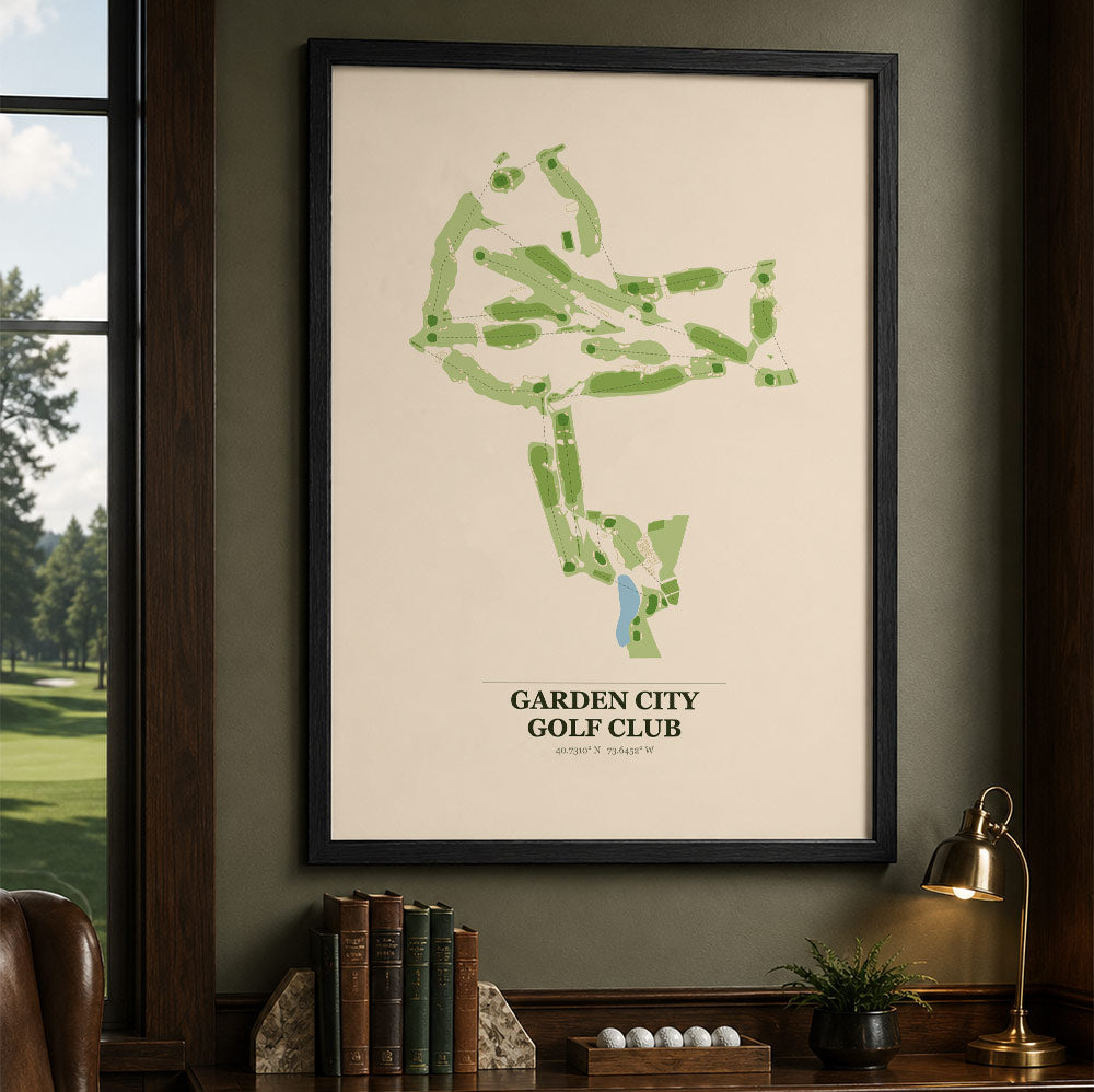 Garden City Golf Course Map Print Poster | Ontario Canada Golf Wall Art