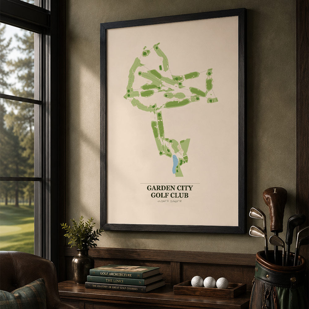 Garden City Golf Course Map Print Poster | Ontario Canada Golf Wall Art