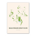 Ballyhack golf course map print poster, Virginia USA golf wall art