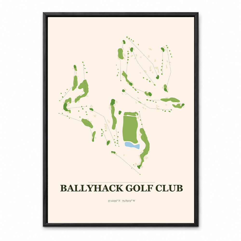 Ballyhack course map in Virginia USA