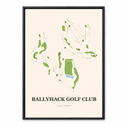 Ballyhack course map in Virginia USA