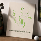 Ballyhack Golf Course Map Print Poster | Virginia USA Golf Wall Art