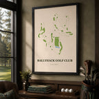 Ballyhack Golf Course Map Print Poster | Virginia USA Golf Wall Art