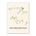 The Park West Palm golf course map print poster, Florida USA golf wall art