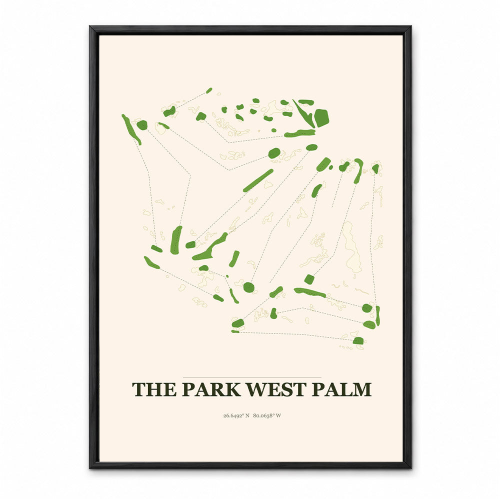 The Park West Palm course map in Florida USA