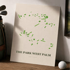The Park West Palm Golf Course Map Print Poster | Florida USA Golf Wall Art