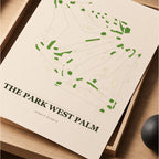 The Park West Palm Golf Course Map Print Poster | Florida USA Golf Wall Art