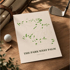 The Park West Palm Golf Course Map Print Poster | Florida USA Golf Wall Art