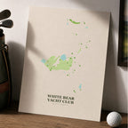White Bear Yacht Club Golf Course Map Print Poster | Minnesota USA Golf Wall Art
