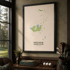 White Bear Yacht Club Golf Course Map Print Poster | Minnesota USA Golf Wall Art