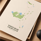White Bear Yacht Club Golf Course Map Print Poster | Minnesota USA Golf Wall Art