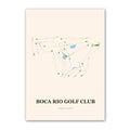 Boca Rio golf course map print poster, Florida USA golf wall art