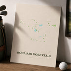 Boca Rio Golf Course Map Print Poster | Florida USA Golf Wall Art