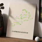 CapRock Ranch Golf Course Map Print Poster | Nebraska USA Golf Wall Art