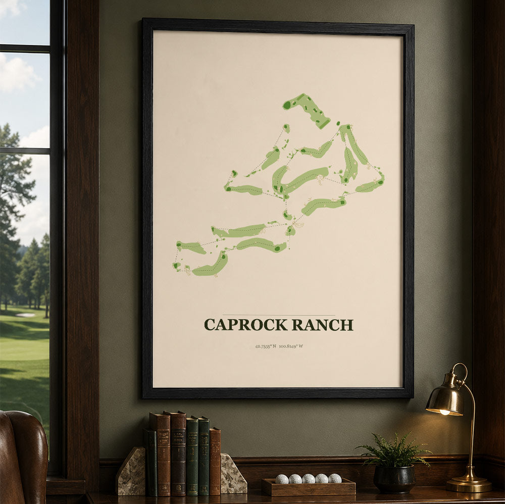 CapRock Ranch Golf Course Map Print Poster | Nebraska USA Golf Wall Art