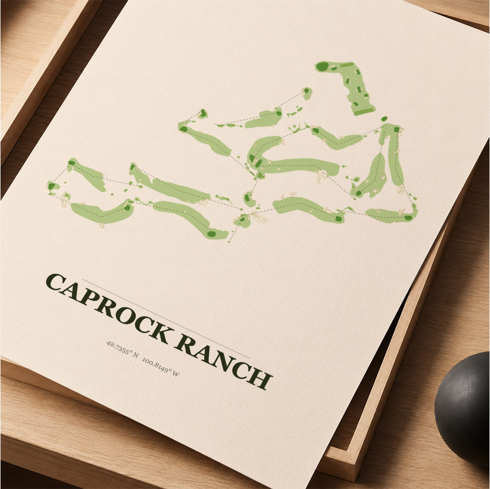 CapRock Ranch Golf Course Map Print Poster | Nebraska USA Golf Wall Art