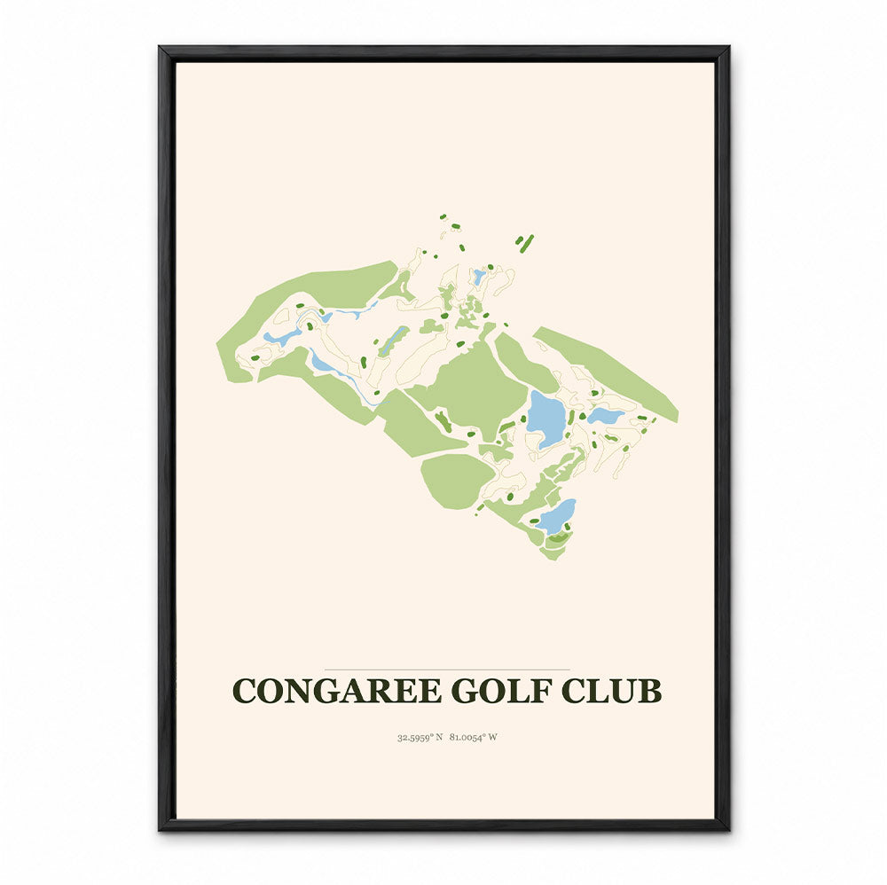 Congaree course map in South Carolina USA