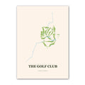 The golf course map print poster, Montana USA golf wall art