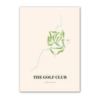 The golf course map print poster, Montana USA golf wall art